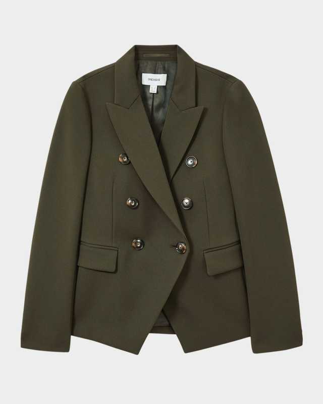 Priya Double-Breasted Twill Blazer